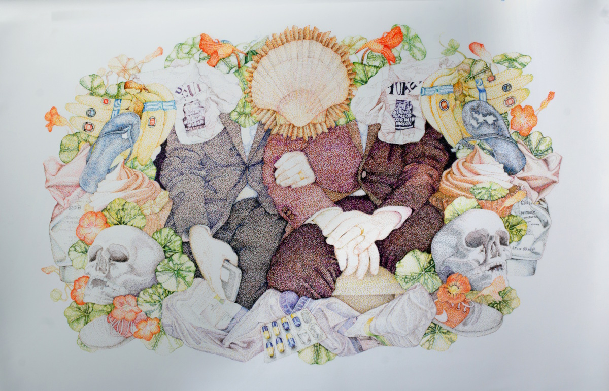 Faiza Butt, Memento Mori, 2025, ink on polyester film. Image courtesy of the artist