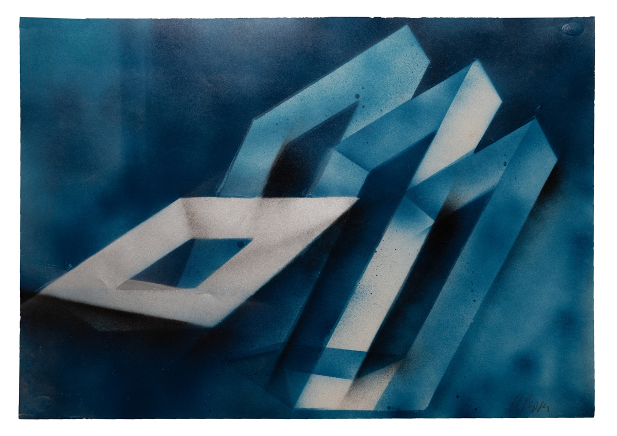 Beverly Pepper, Untitled, primi anni Settanta, acrilico spray su carta Fabriano, 50x70cm_courtesy@Fondazione Progetti Beverly Pepper, Todi Ph. credits Clikkami 2.0