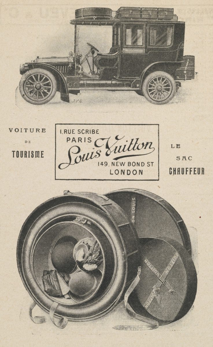 Voiture de tourisme - Sac Chauffeur: Publicite parue dans L'Annal de 1910.