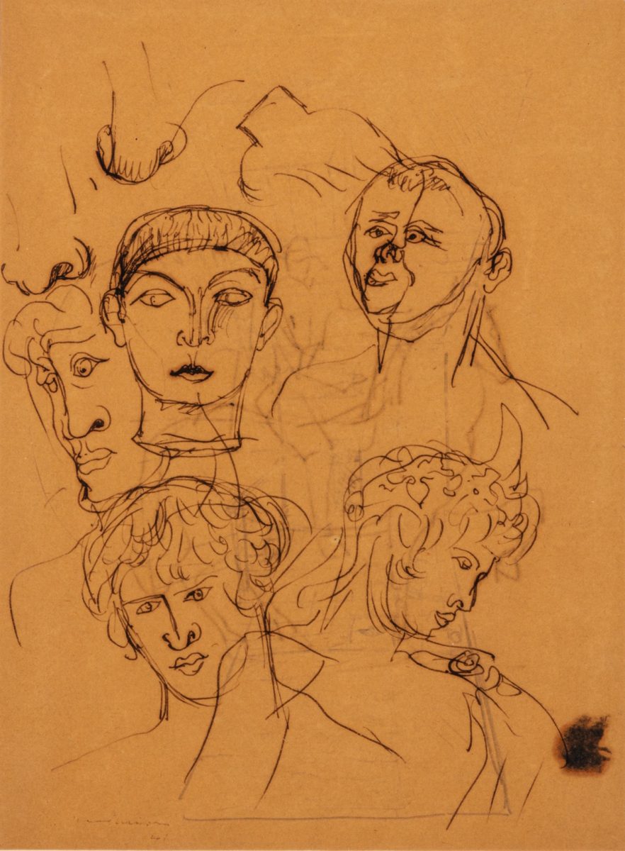 Lotto 75 - Lucio Fontana. Studio per San Martìn o El Santo de la espada.