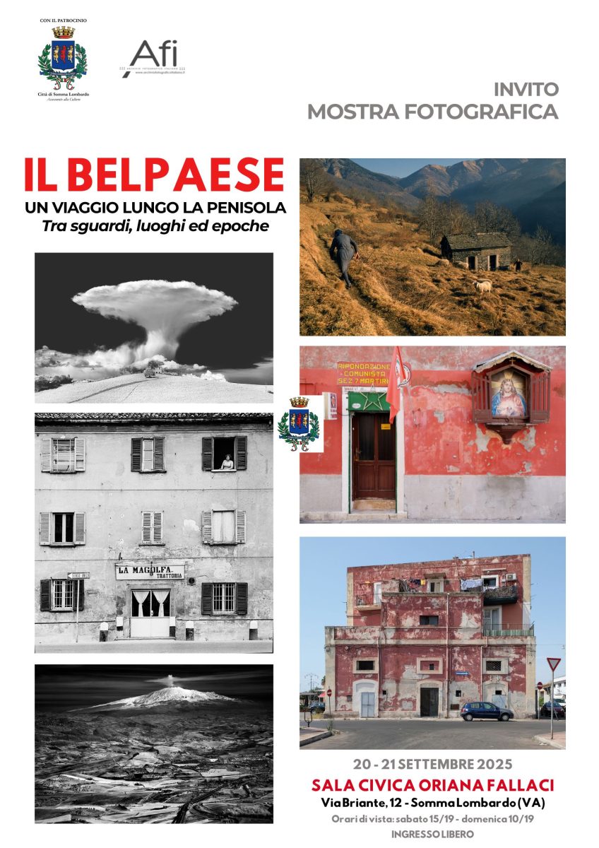 locandina mostra fotografica IL BELPAESE - somma lombardo 20-21 settembre 2025