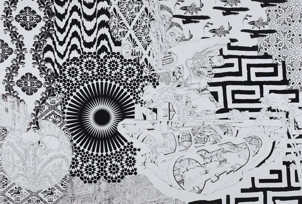 Maurizio Cannavacciuolo, Excelsior, 2018, olio su tela, 200x300cm