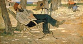 Giovanni Fattori Diego Martelli a Castiglioncello. 1867 Olio su tavola, 13 x 20 cm. Courtesy Francesca Dini, Firenze