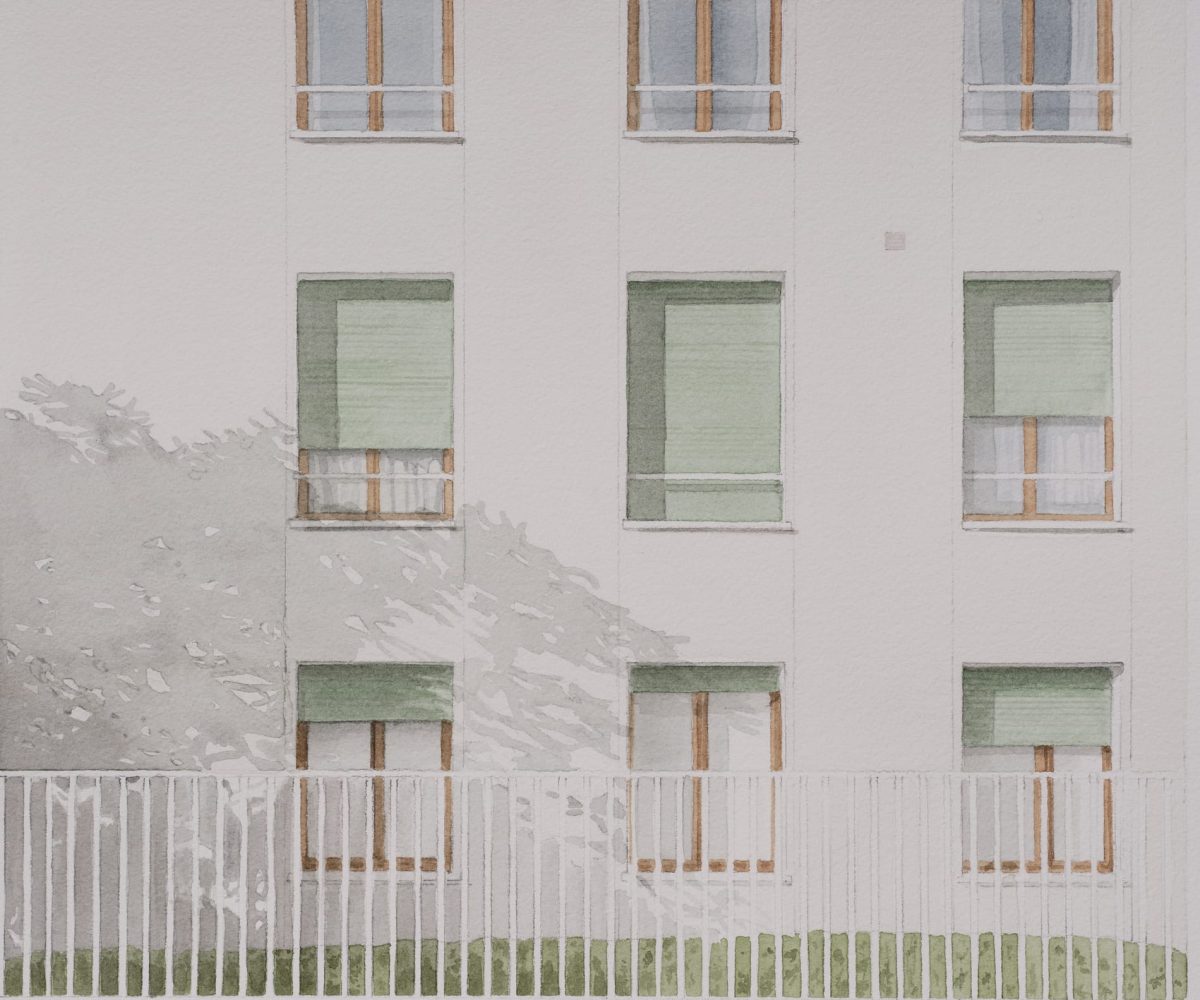 Sara Salvemini, via Lanzone, acquarello su carta, cm 31 x 41