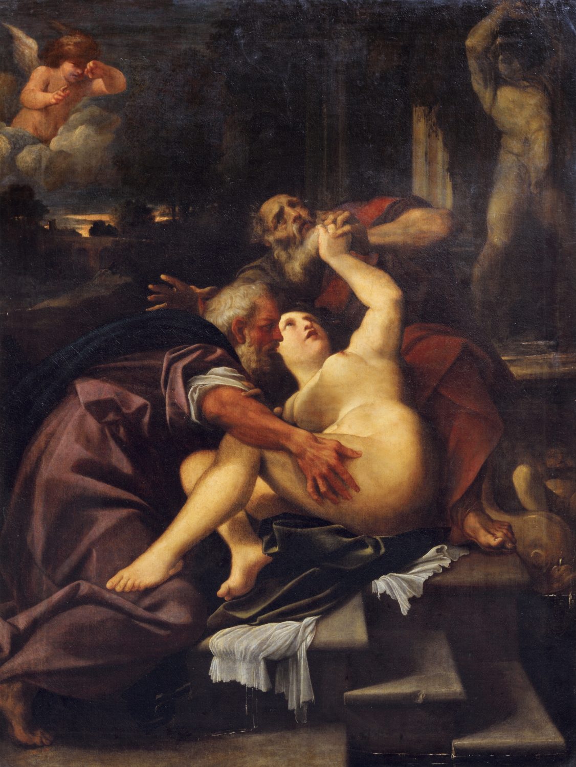 Dipinto di Ludovico Carracci con Susanna e i vecchi esposto nella mostra La virtù e la grazia alla Galleria BPER di Modena