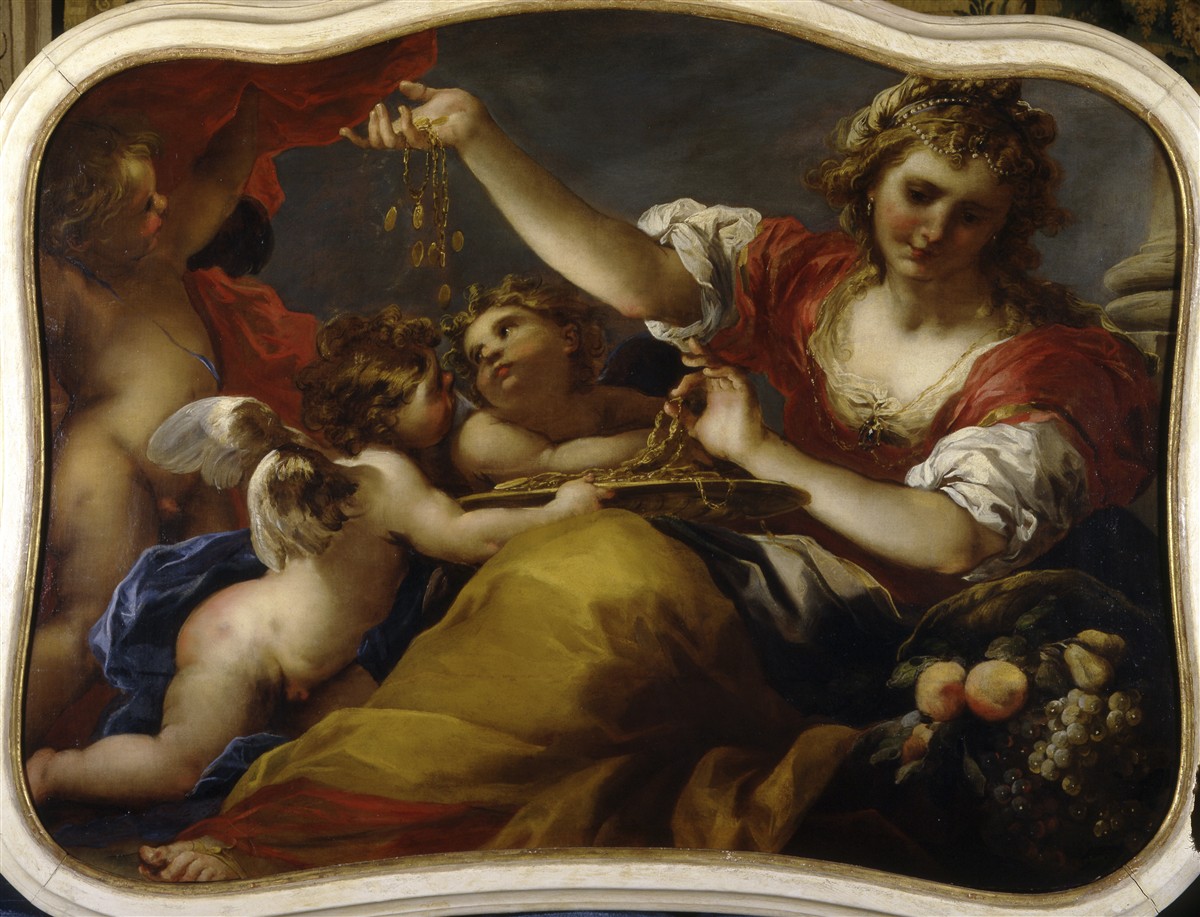 Allegoria barocca dell'Abbondanza di Valerio Castello esposta nella mostra La virtù e la grazia alla Galleria BPER di Modena
