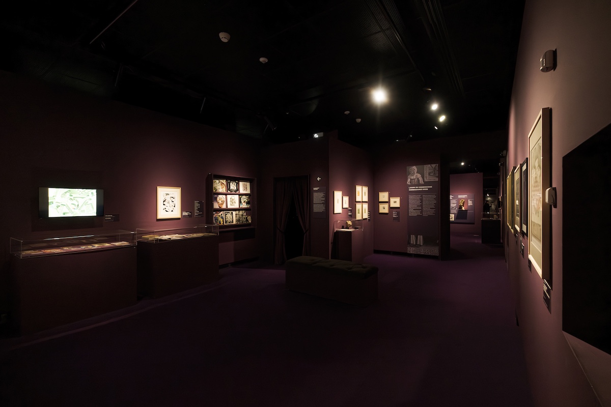 Dettaglio dei visori e dell'area dedicata alla realtà virtuale per il progetto Escher a Padova