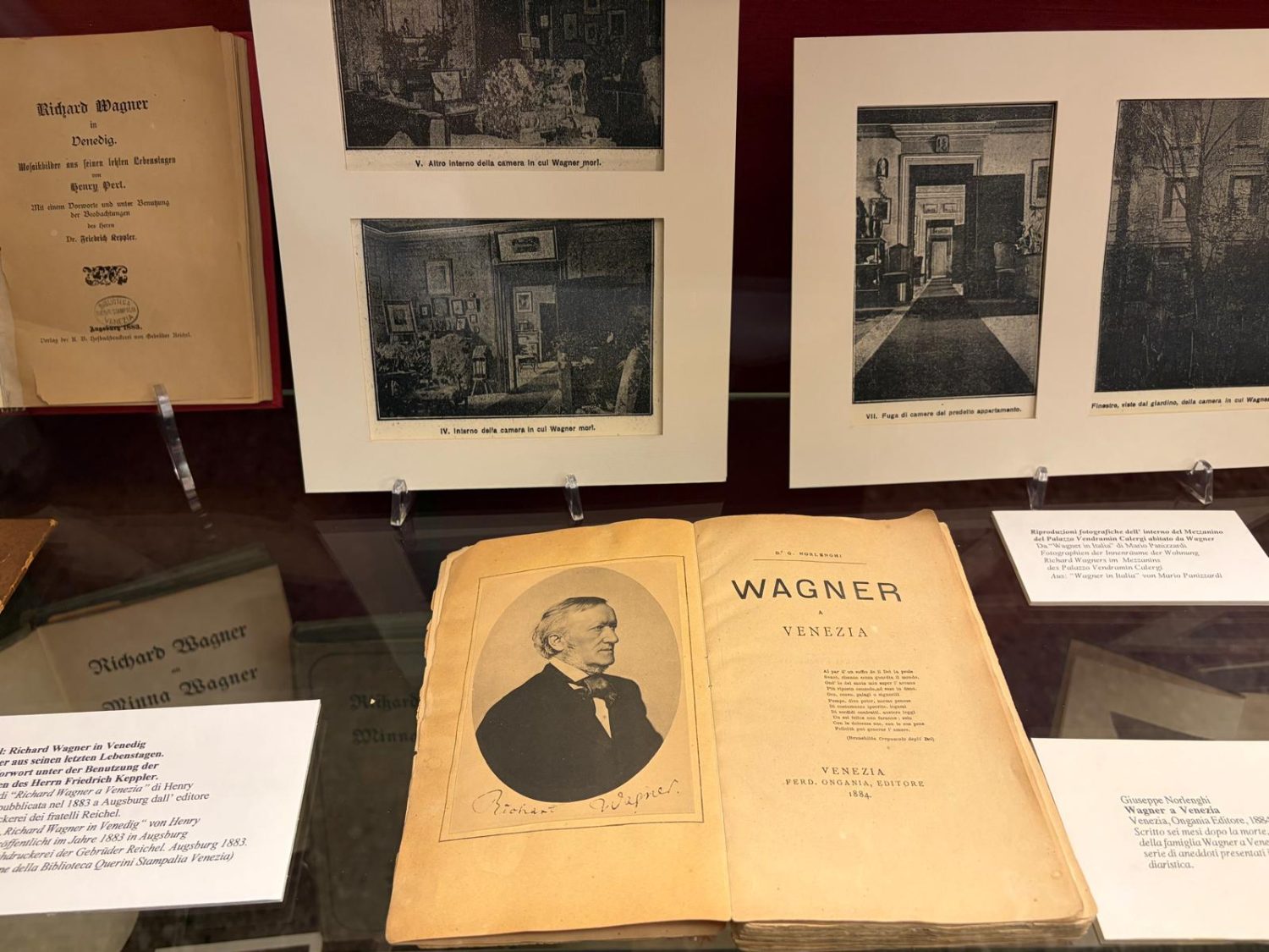 Veduta interna del Museo Richard Wagner a Ca’ Vendramin Calergi a Venezia