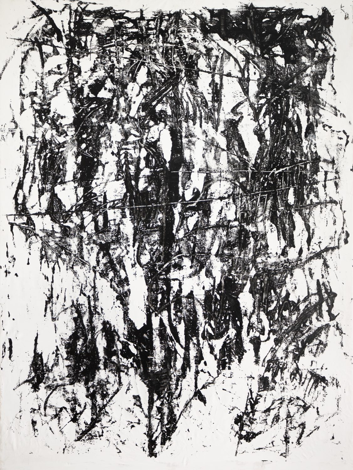 Opera della serie Cantando sotto la pioggia di Giovanni Frangi in mostra a Imola