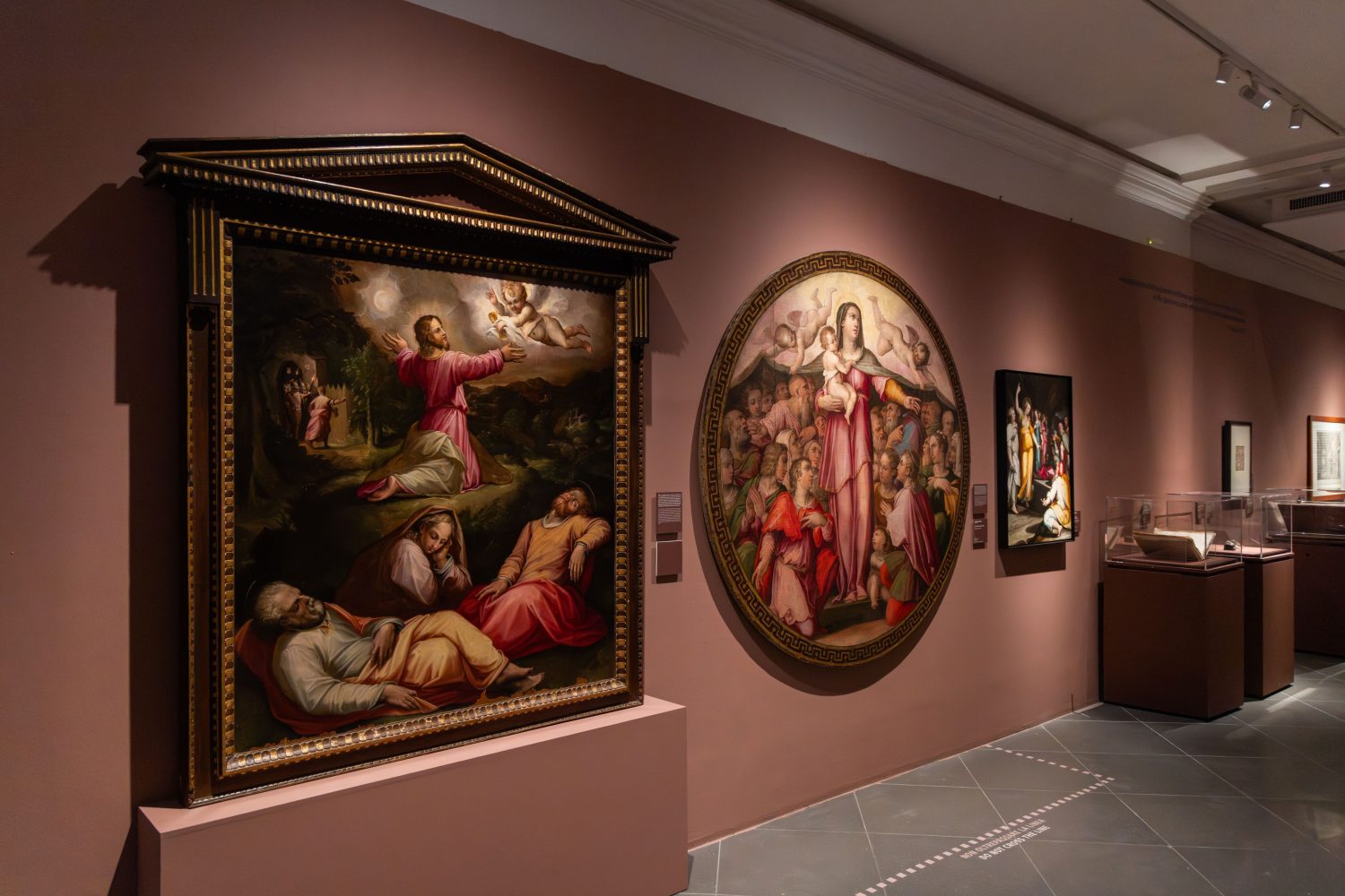 Allestimento della mostra Vasari e Roma a Palazzo Caffarelli ai Musei Capitolini