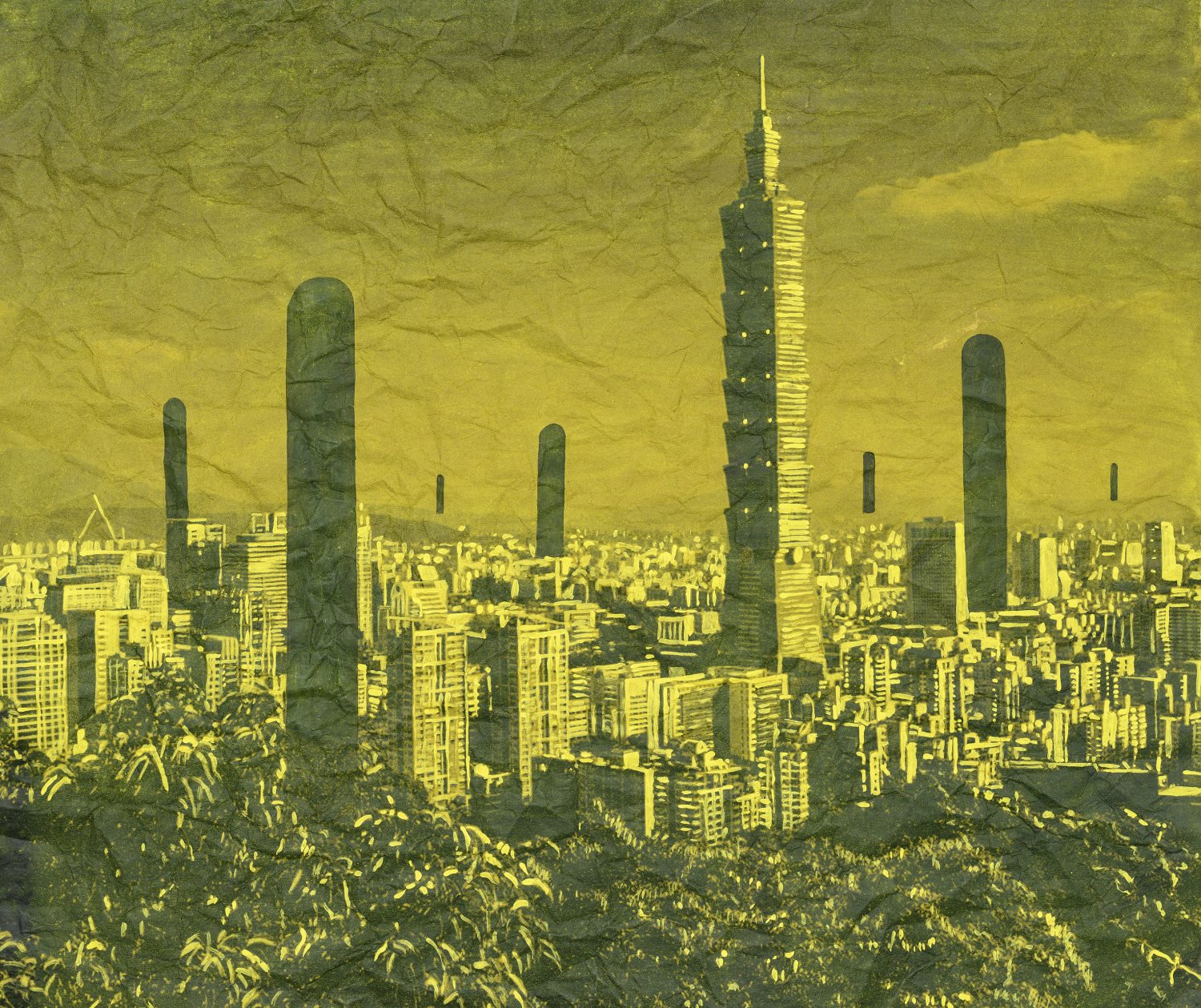 Opera Cartoline di Ciriaco Campus del 2023 da cui nasce il progetto per la metro di Roma