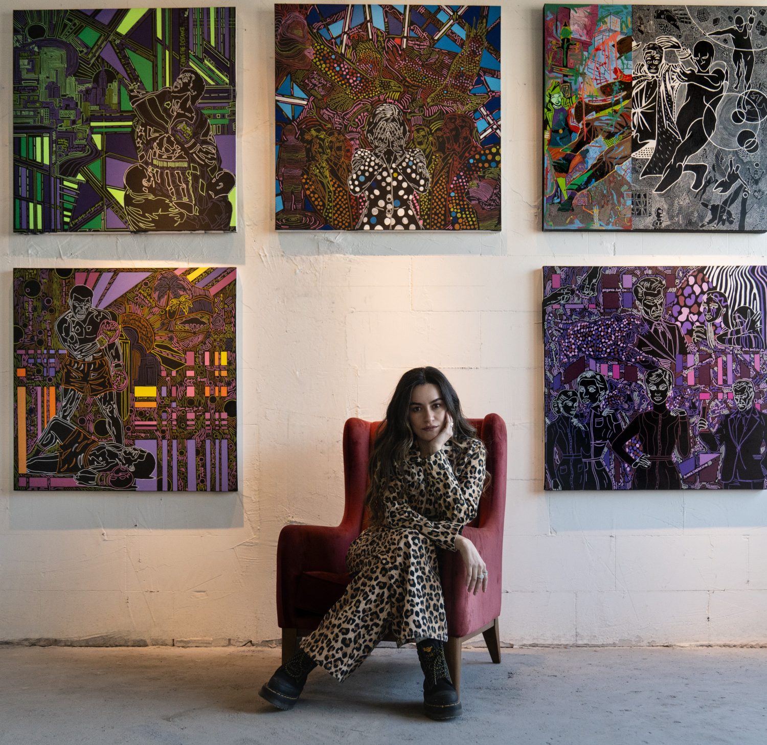 Ritratto di Ezgi Güneştekin, artista turca in mostra a Roma