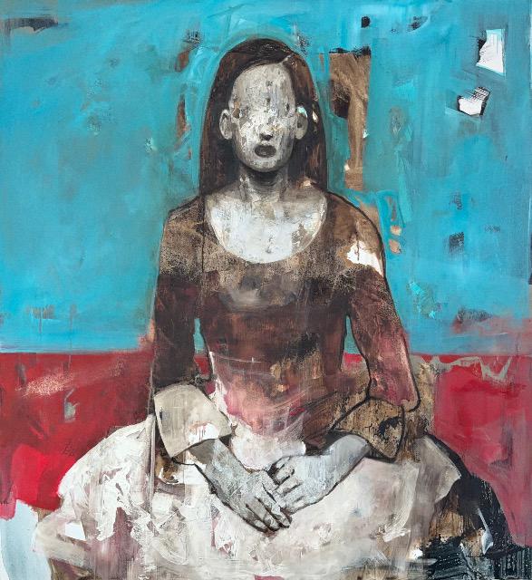 Veduta di un'opera di Massimo Lagrotteria nella mostra Ex-Sistere al Museo Diocesano di Caserta