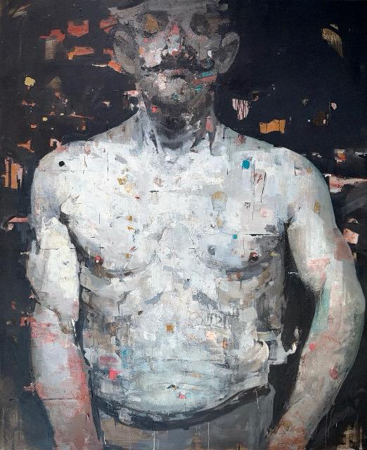 Dettaglio materico di una scultura di Massimo Lagrotteria in Ex-Sistere